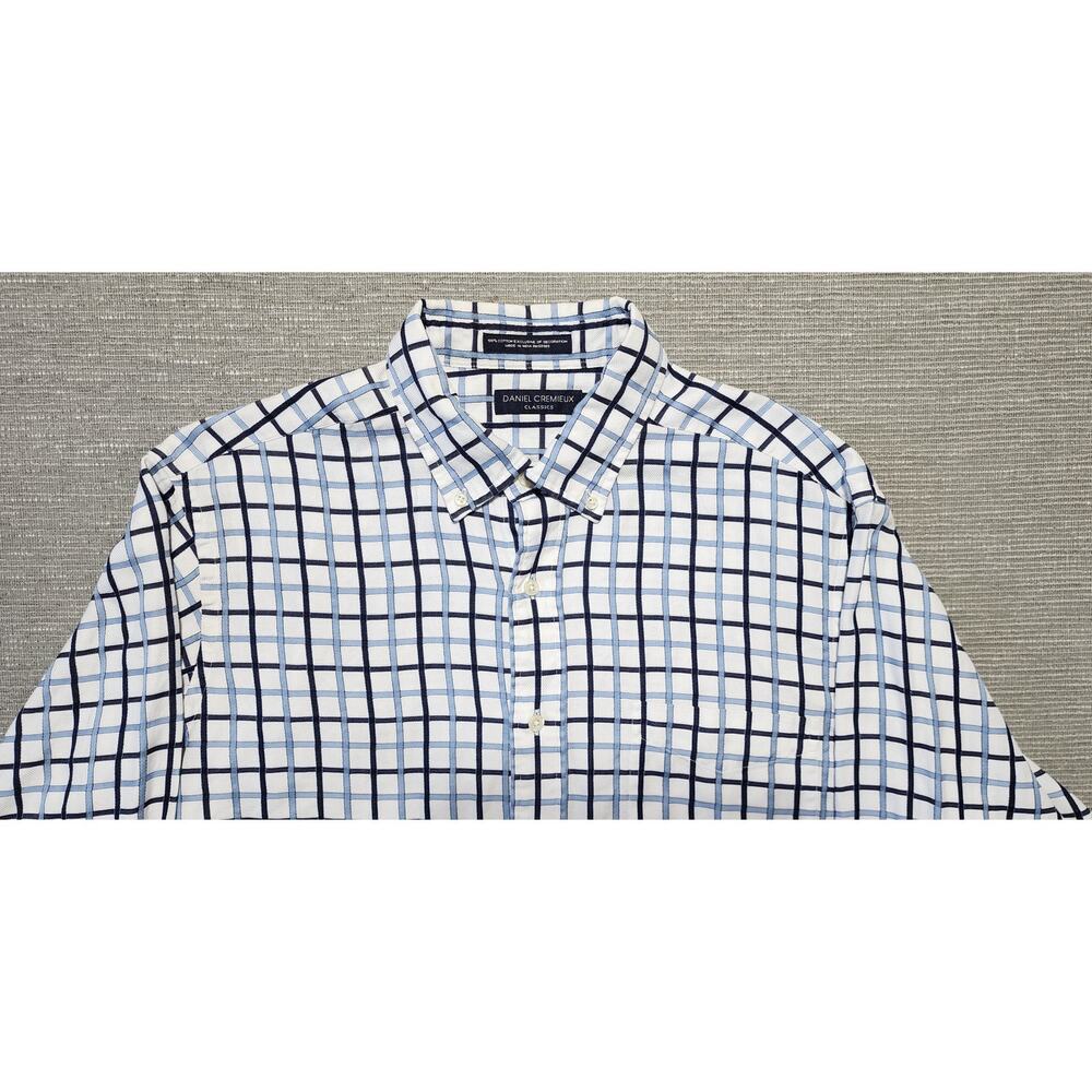 Daniel Cremieux Classics Plaid Button Down Shirt Mens L Long Sleeve